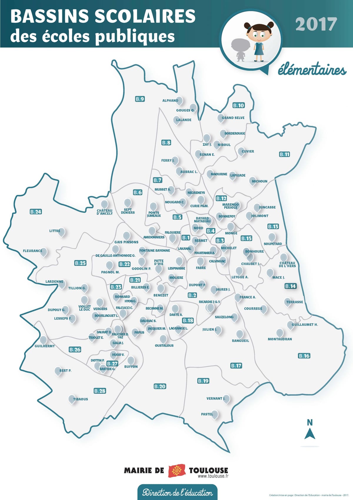carte de tououse école