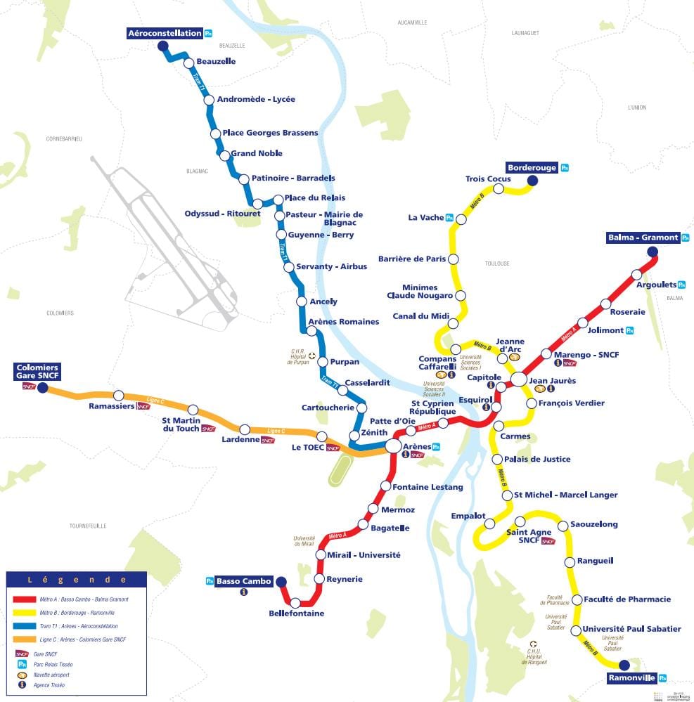 carte de Toulouse tram